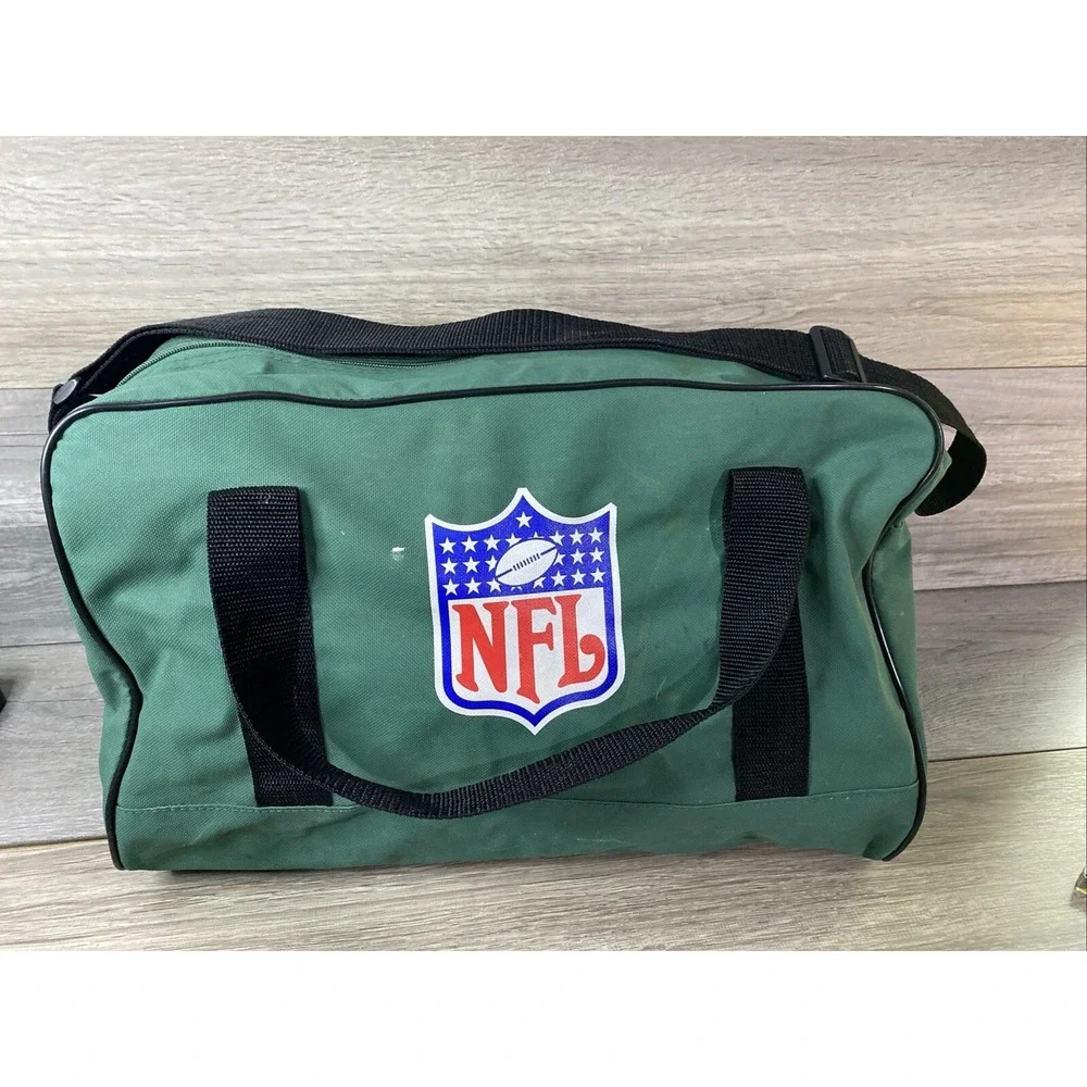 NFL Duffel Bag Unisex OS Green Fair Vintage National Car Rental Logo Canvas